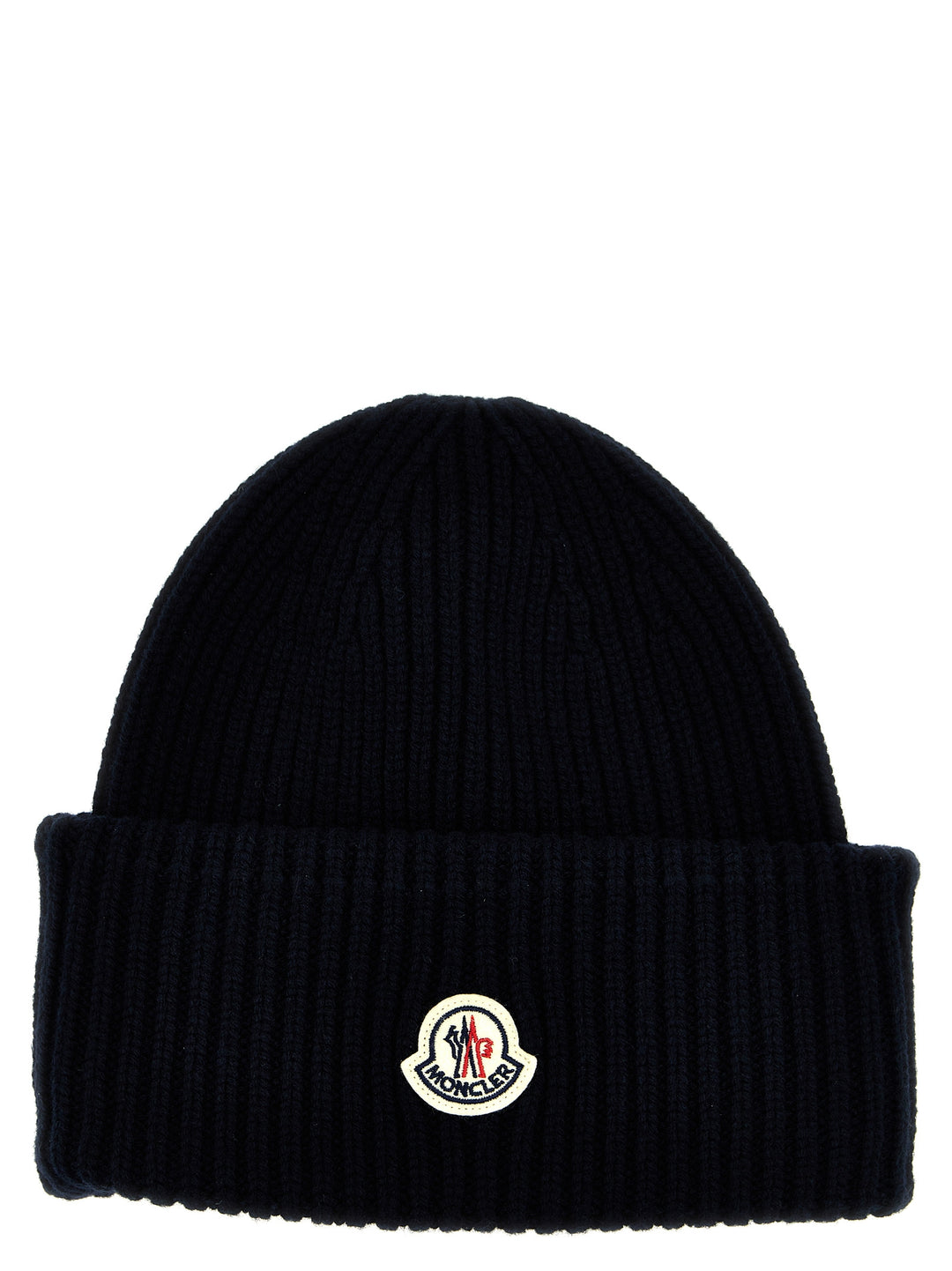 Logo Patch Beanie Hats Blue