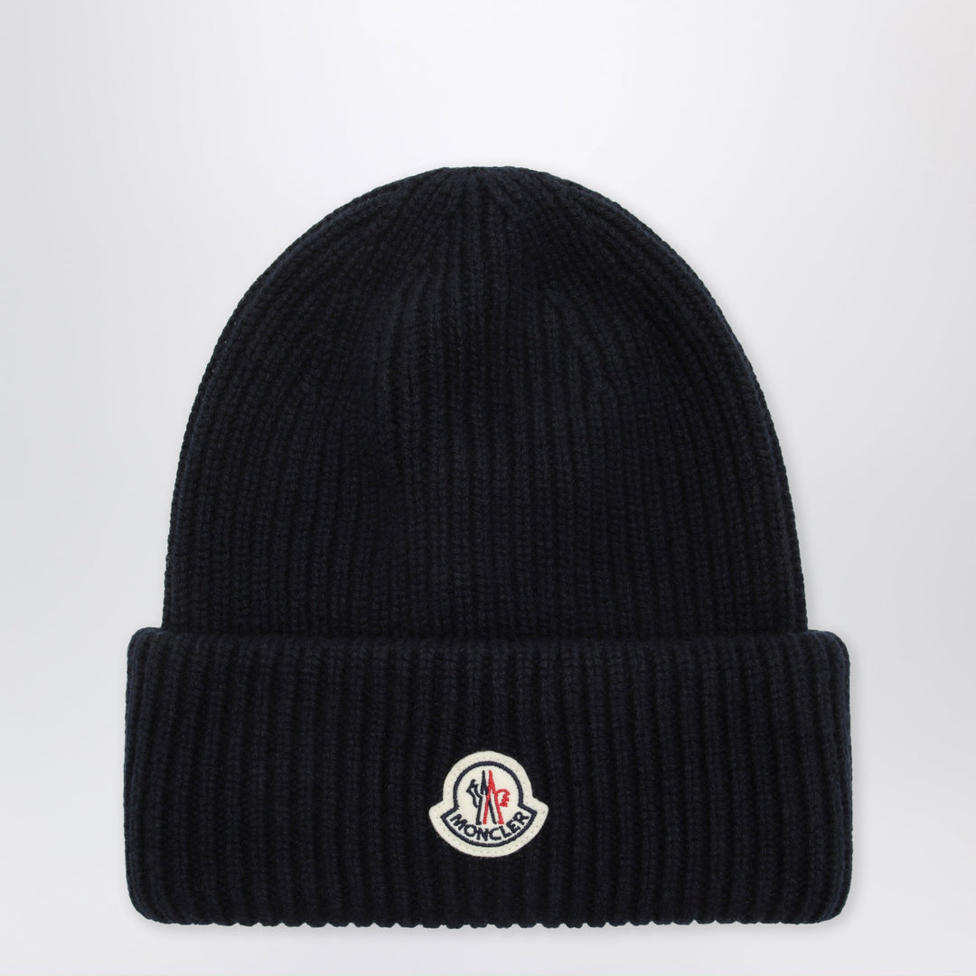Moncler Blue Wool And Cashmere Beanie