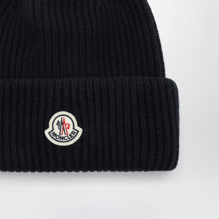 Moncler Blue Wool And Cashmere Beanie