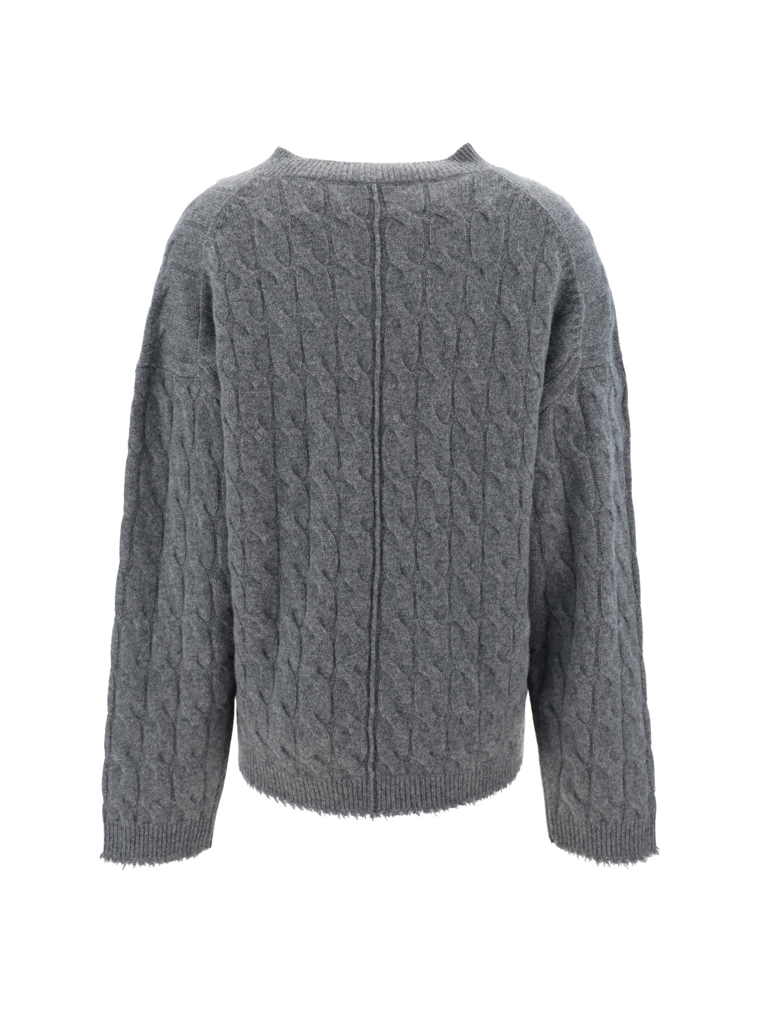 CASHMERE CABLE V-NECK PULLOVER