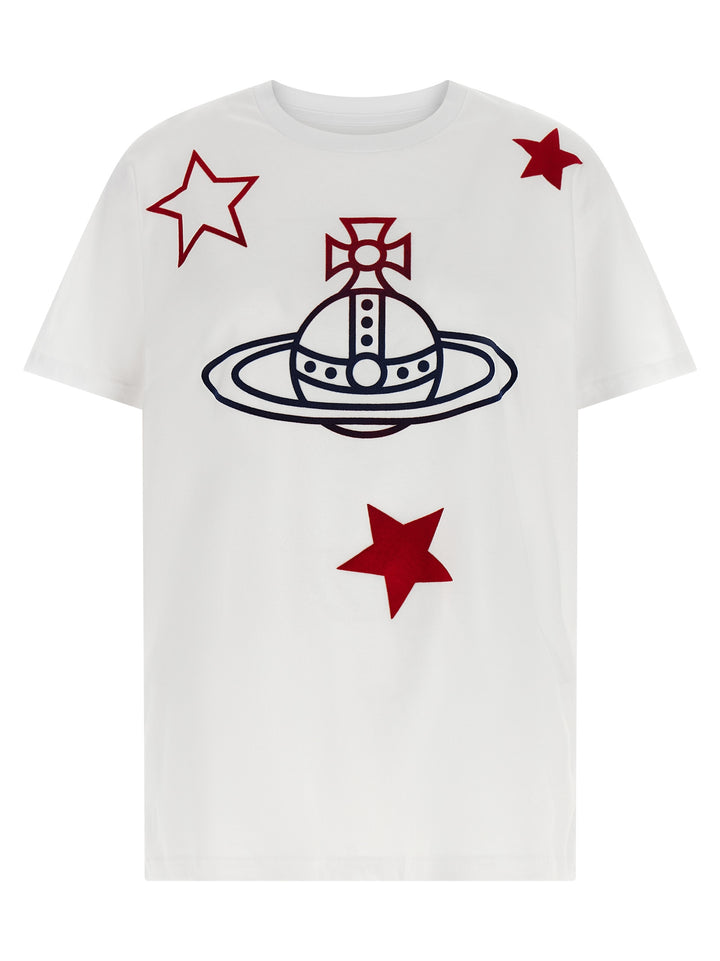 Vivienne Westwood Orb And Stars Classic T-shirt - White | 94677c52de9f6b0816bb979c220ec04c1b24d96c
