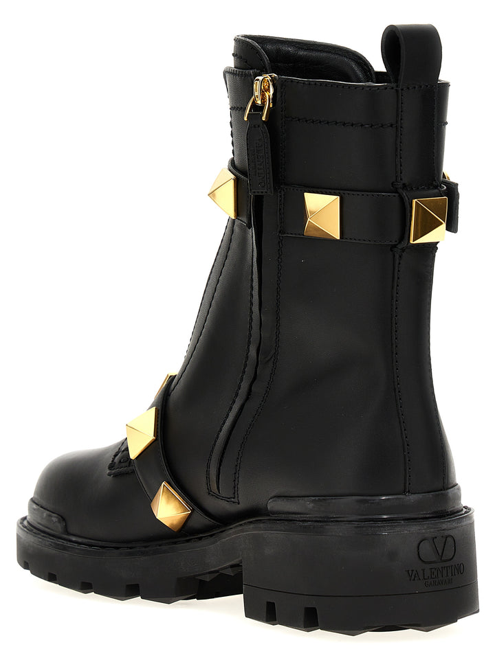 Roman Stud Boots, Ankle Boots Black