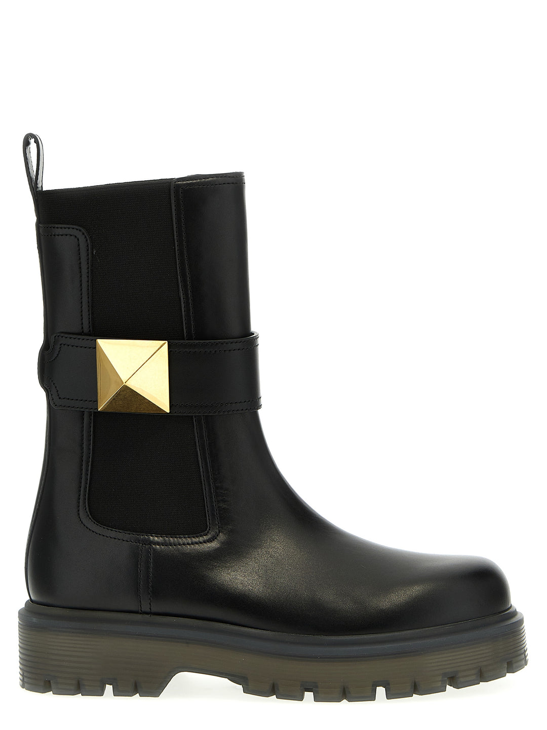 One Stud Boots, Ankle Boots Black