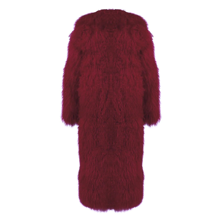 Rouselin Wine Coat in Lambskin Fur