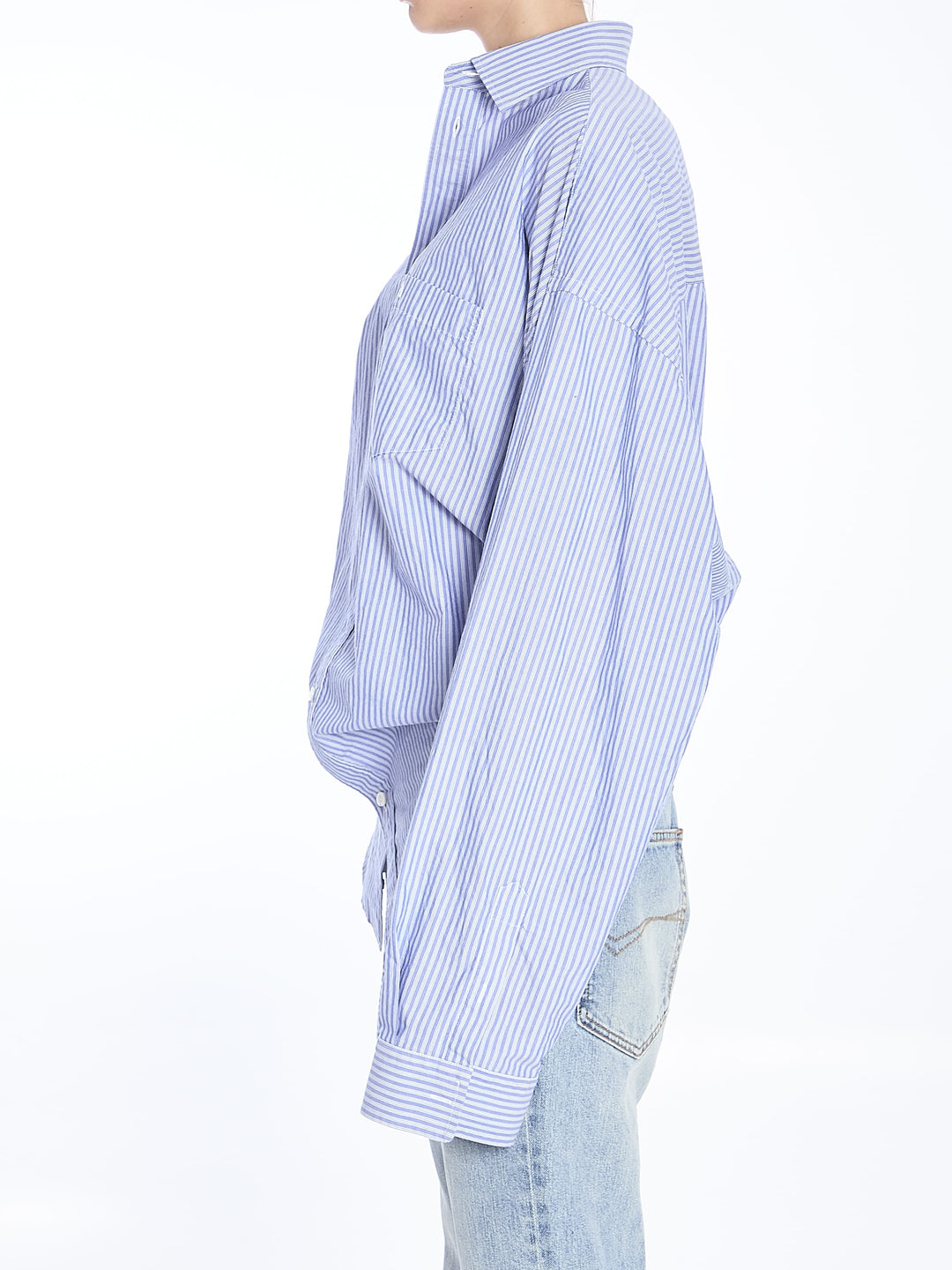 Knotted Shirt Shirts Light Blue