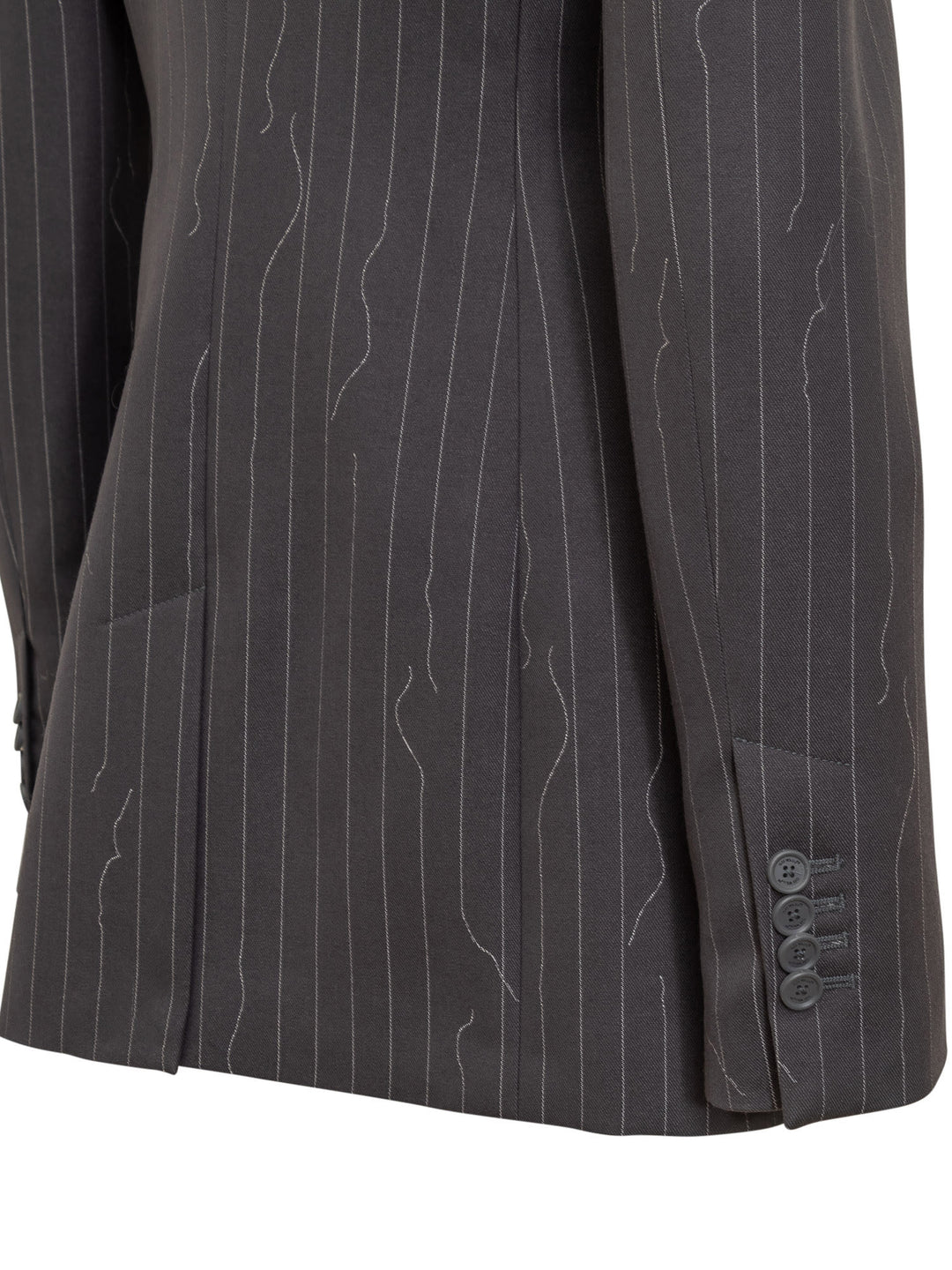 Pinstriped Blazer Jackets Grey