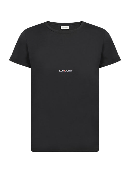 Classique Crewneck Short Sleeve With Logo T-Shirt Black