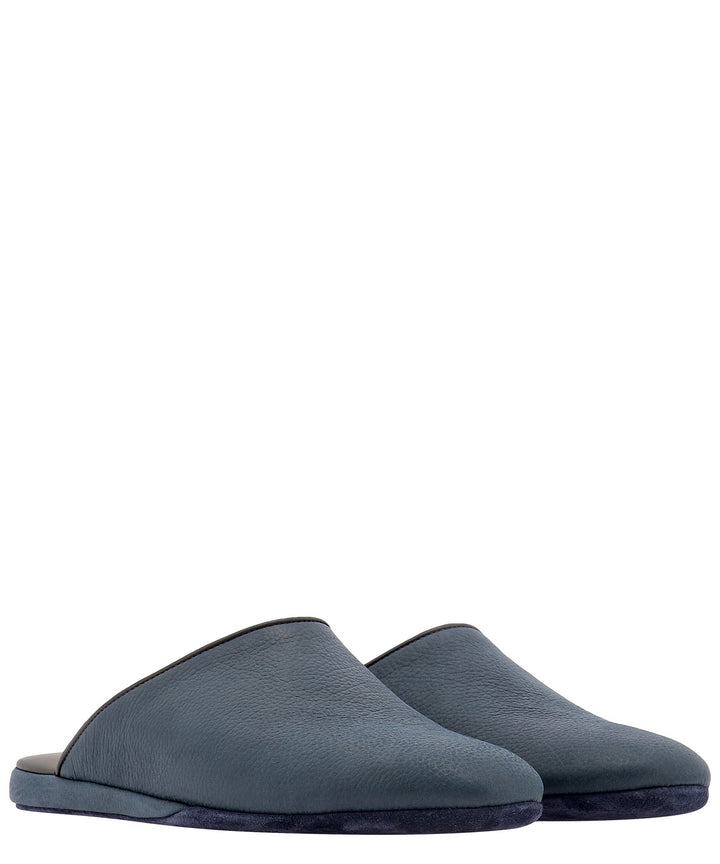 Nabuk Slippers Loafers & Slippers Blue