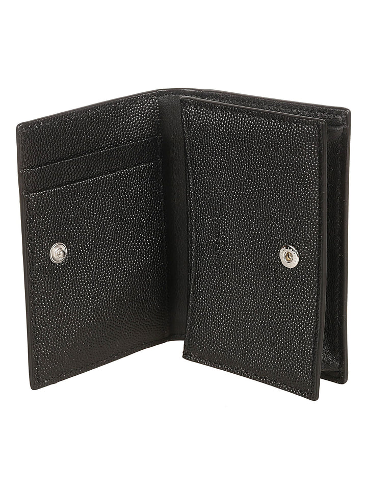 Business Card Holder With Flap Wallets Black