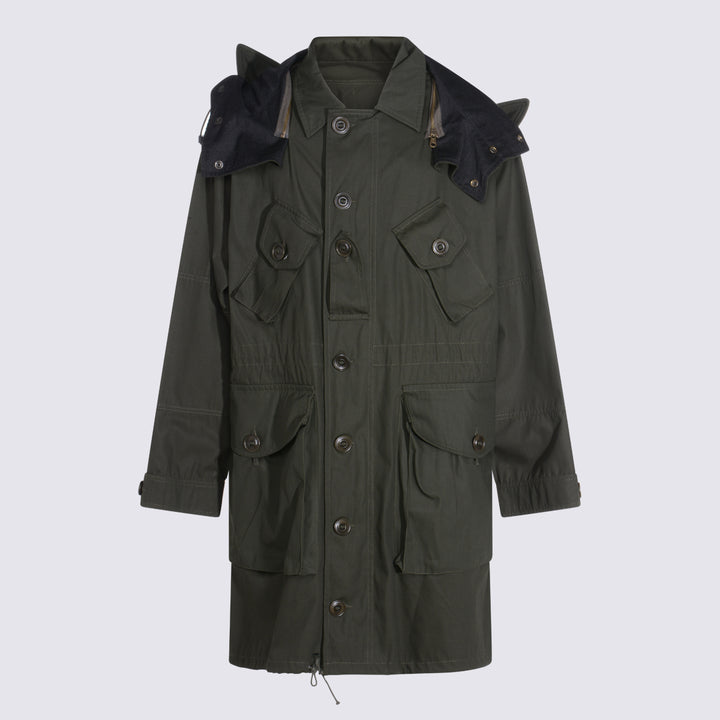 Maison Margiela Coats - Blue and green | 049d420de2422b627e395e5423cdaaa5800ff028