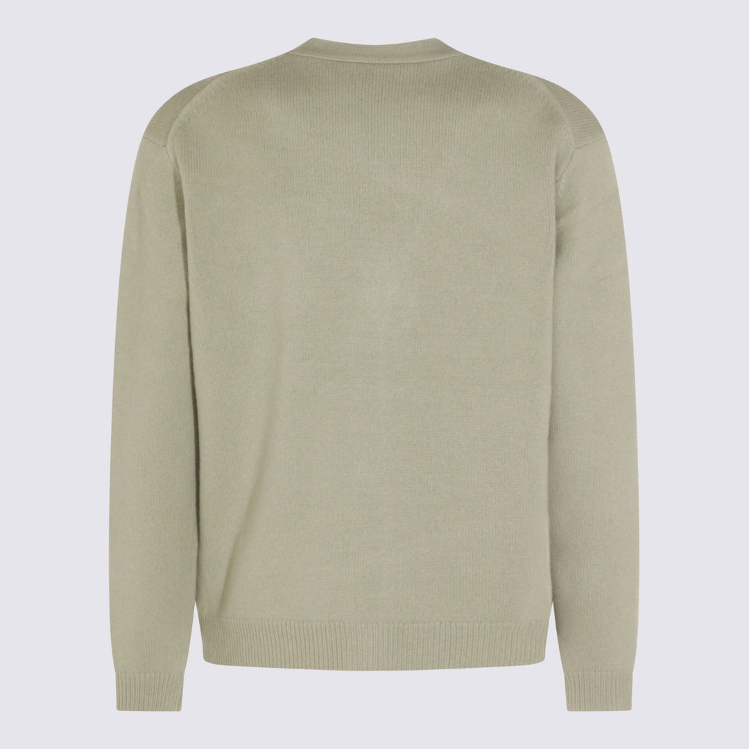 Maison Kitsune' Sweaters - SAGE GREEN/ECRU | 41dbeca82a276c4e9021e99d0949a7dc43b90784