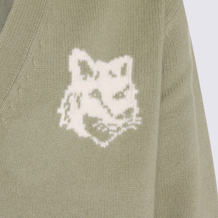 Maison Kitsune' Sweaters - SAGE GREEN/ECRU | 6c637167cda5c1f4458f02c177ceca9bed92304c