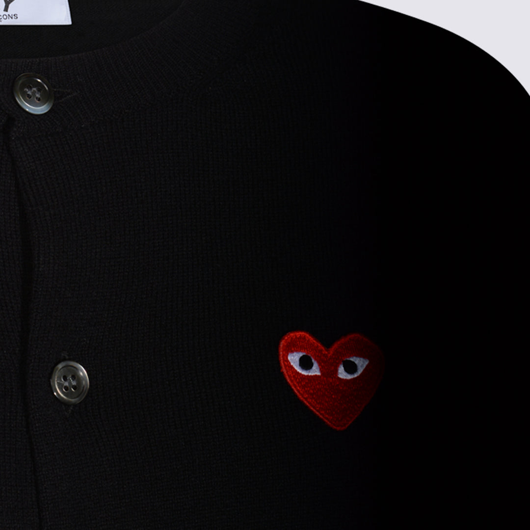 Comme Des Garcons Play Sweaters - Blacks and greys | e85812dea5c026ea9dd33de64989b5879eb2cb87