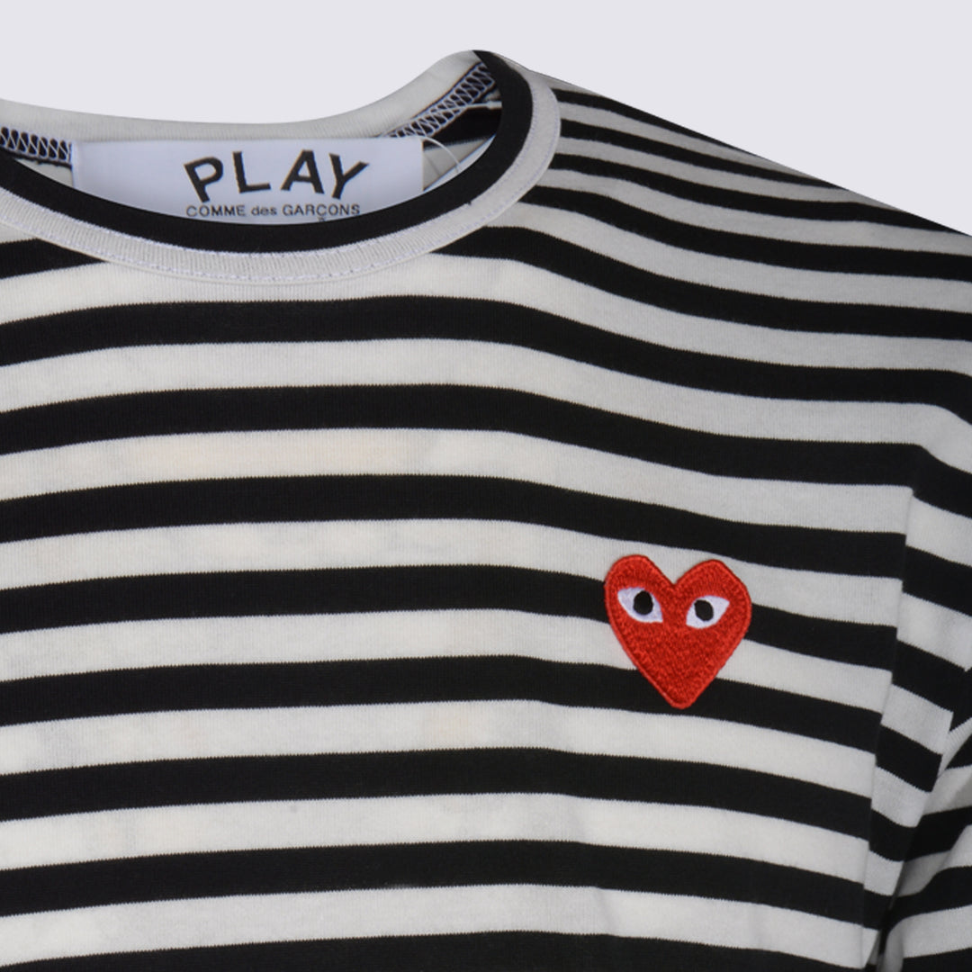 Comme Des Garcons Play T-shirts and Polos - Blacks and greys | 9e125efba2dcf3cbeaf18a917568ecb3f83e524a