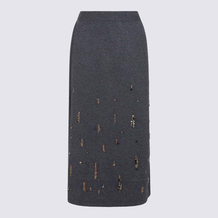 Fabiana Filippi Skirts - DENIM GRIGIO | 09456b6e34a8b8edc55cf8a82d3065b29da9c901