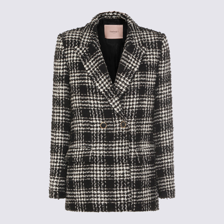 Twin-Set Jackets - BIG CHECK NERO/NEVE | 19f7ccc08b6542524dac7332d7a0864dd2e356db
