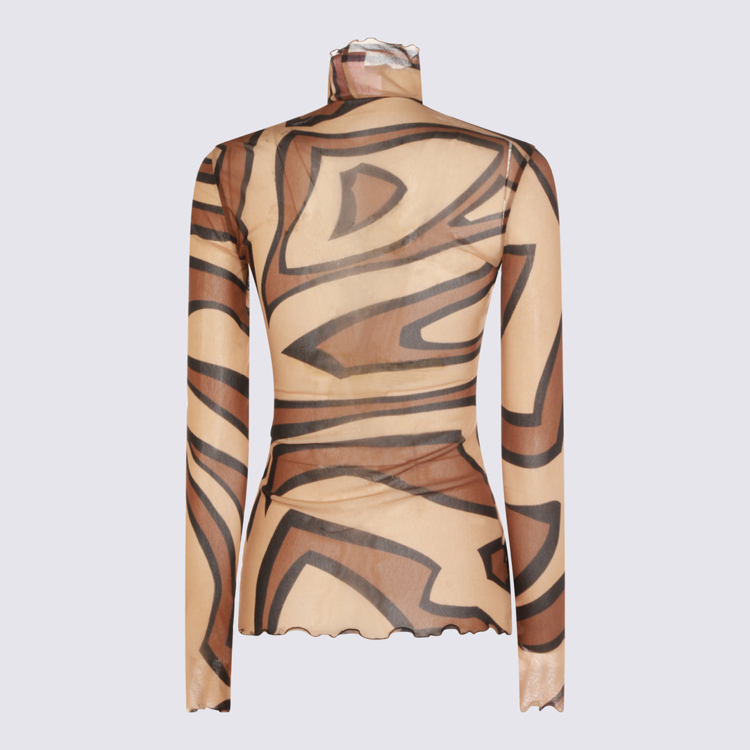 Emilio Pucci T-shirts and Polos - Brown | 851a771638efe6984584c70f60b0fab41189f186