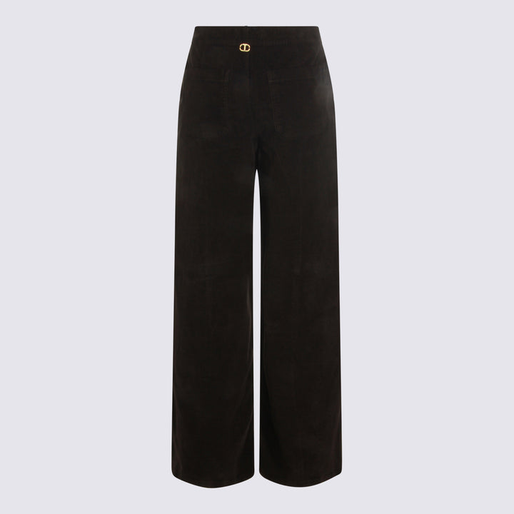 Twin-Set Trousers - BLACK CHOCOLATE | b5898c72bb0e9e9ac4318284619b9da4c0befc77