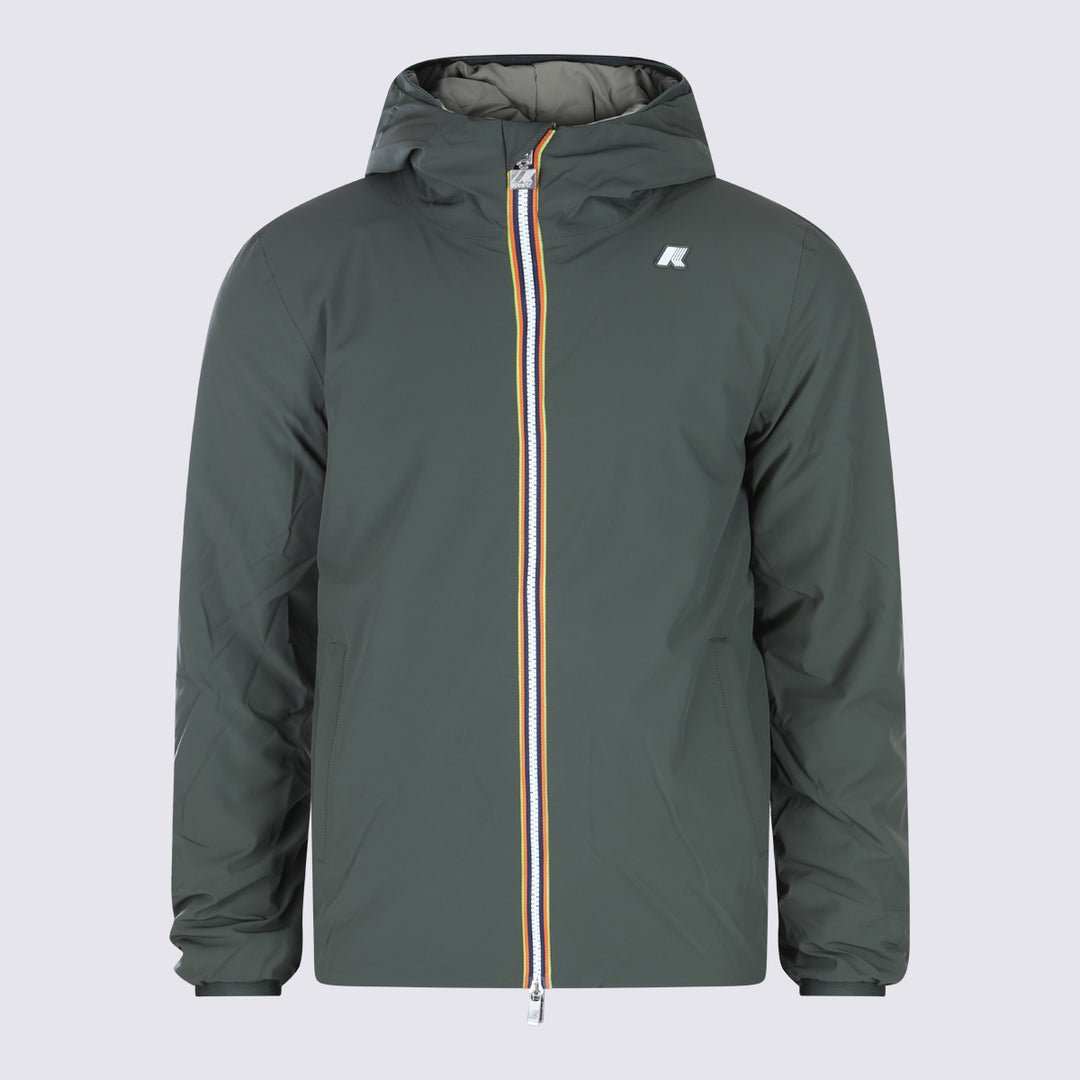 K-Way Jackets - GREEN BLACKISH-GREEN OAK | 27df7e8d56df435292bfefb848b9414f25942ff1