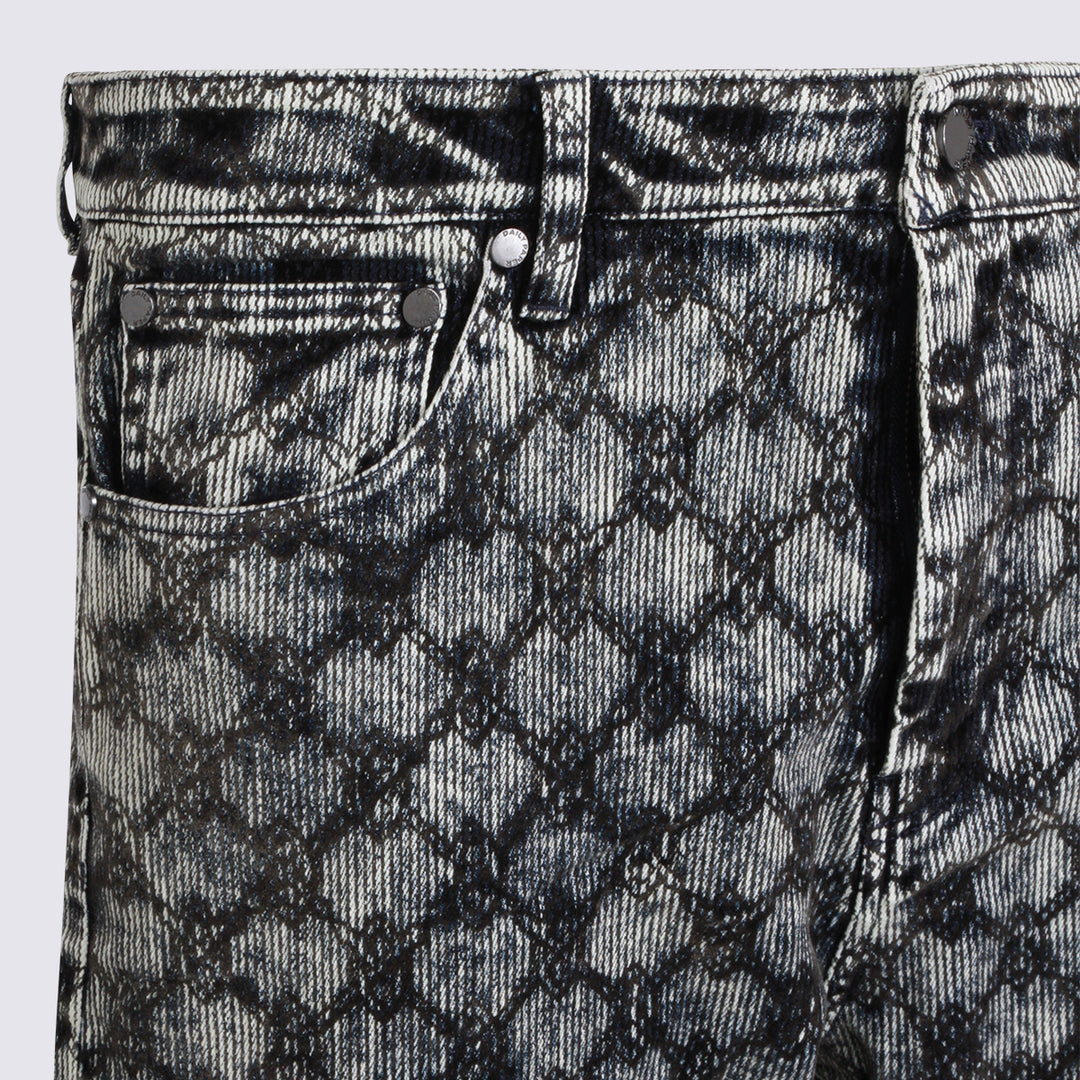 Daily Paper Uomo Trousers - Blue and green | 394a1aa3a80b90257a300afe33bacacdad93e37f