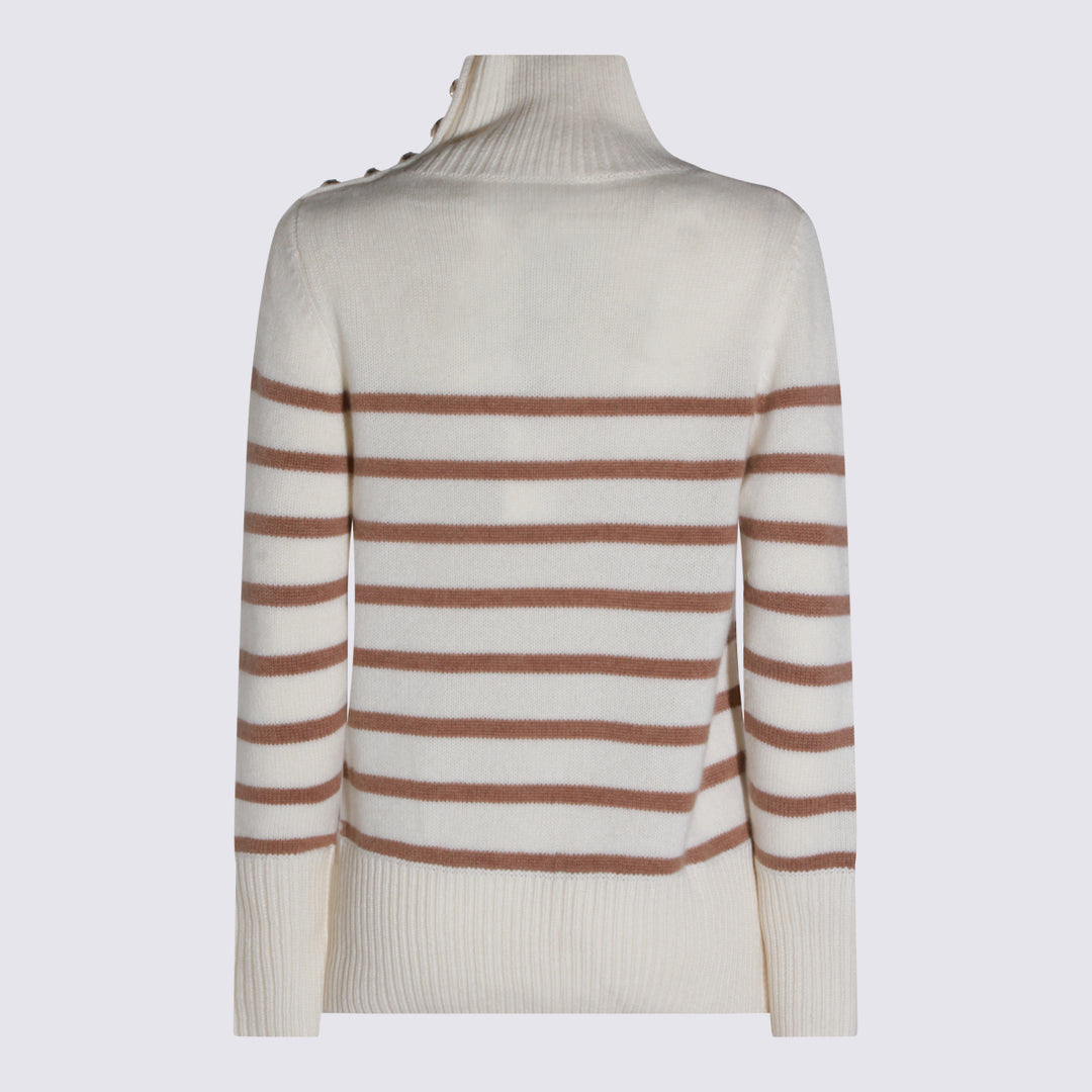 Kujiten Sweaters - BLANC/CAMEL | 72c47f70cb3026cc5b578d7bc6812e5344b3d73d