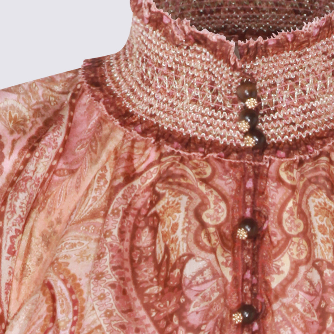 Zimmermann Top - TAPESTRY BURGUNDY MULTI | 6ca8550b5ede9fb4617eb84440c7edc8c644c1ae