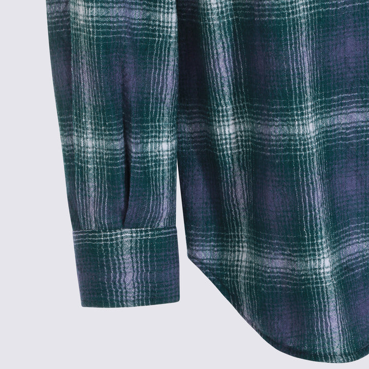 Auralee Shirts - FOREST GREEN X NAVY | 93d796ff41ac71c20c3b89726ef613ab49e13ca8