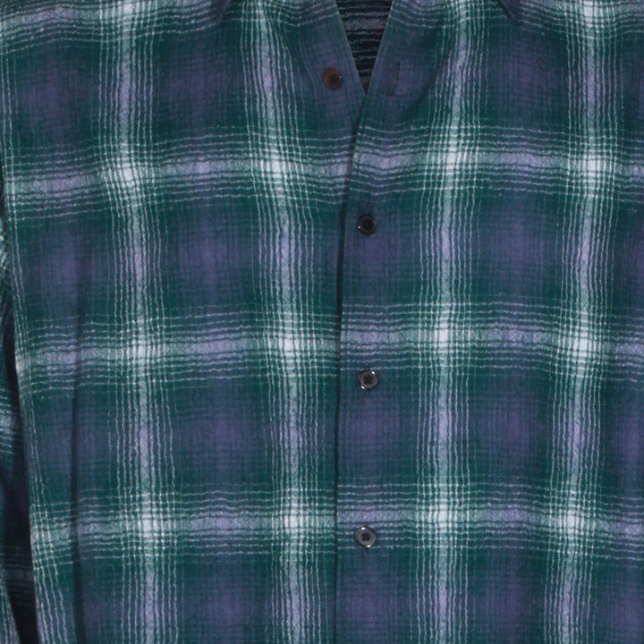 Auralee Shirts - FOREST GREEN X NAVY | 000cd07bd1addefa03af301bd7f1a92dcb4ae28e