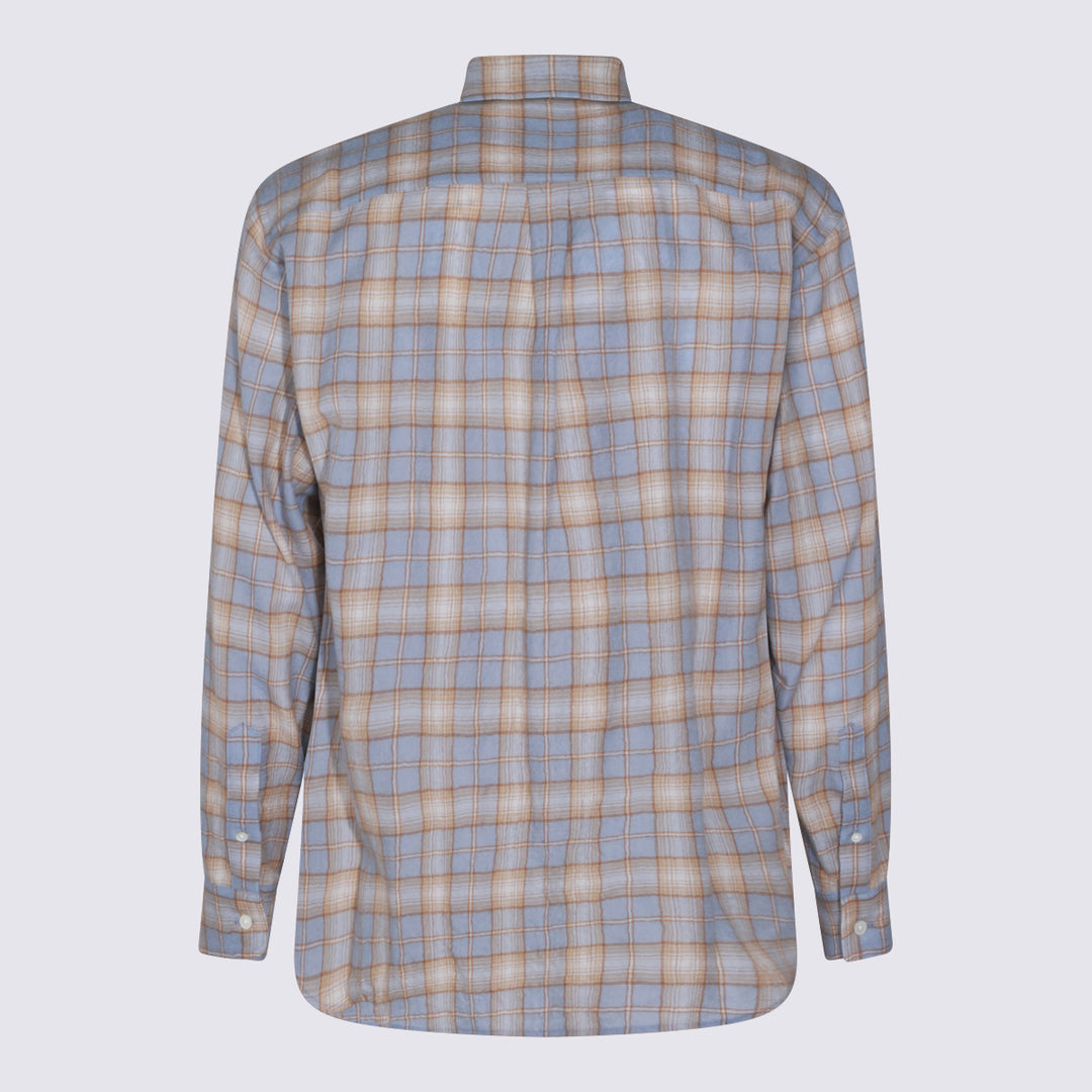 Auralee Shirts - LIGHT BLUE X BEIGE | 8fcc8c048c5caec9aec22f71daa745178d8dc811