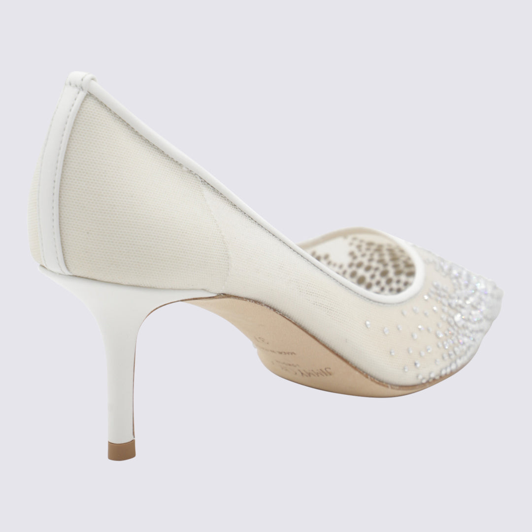 Jimmy Choo With Heel - WHITE/CRYSTAL | 4369197ceeef543668355d337cccf73722ccf65a