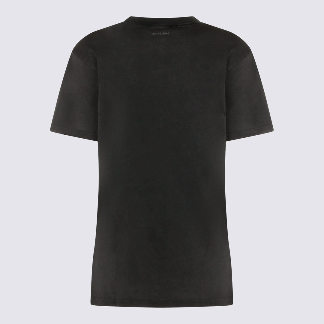 Anine Bing T-shirts and Polos - WASHED BLACK | 8bbd4721cb4bb6f9b5d936b4aba565a089e769ab