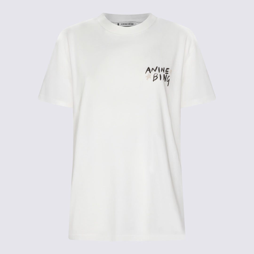Anine Bing T-shirts and Polos - Light and natural | 0cabffe5b297e4928bd472fb71adedbe616ef50f