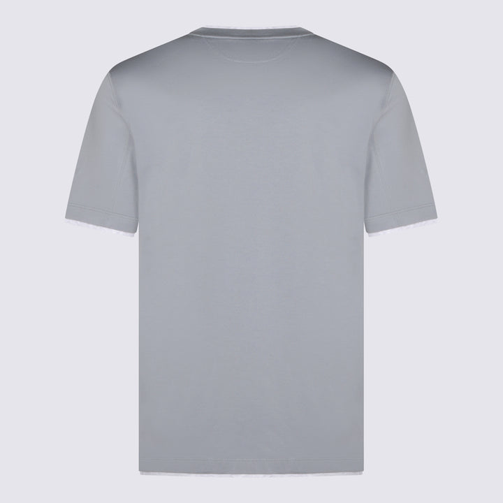 Brunello Cucinelli T-shirts and Polos - Blue and green | 099184bfa2e5741d2d9598b16858801113ff5dc9