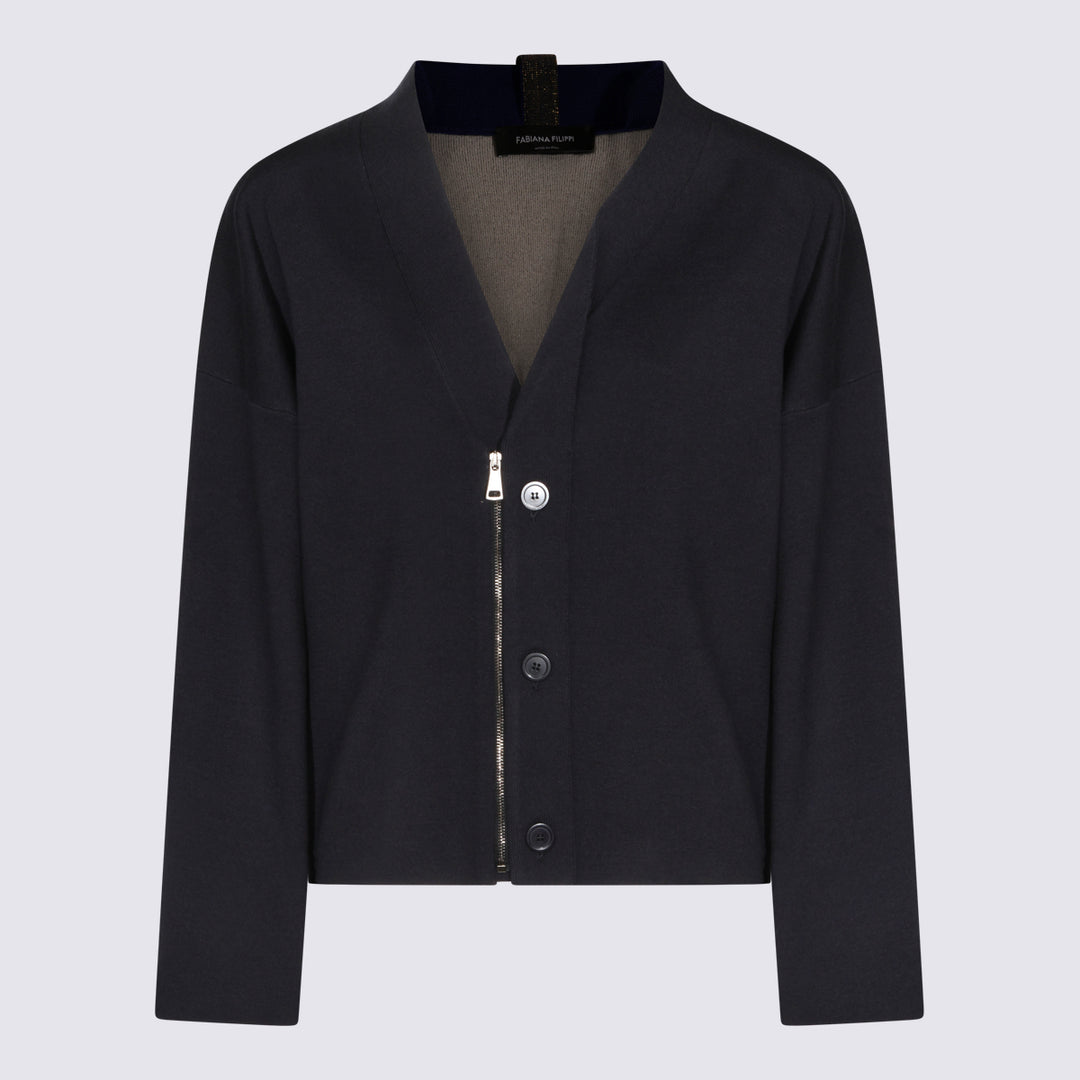 Fabiana Filippi Sweaters - Blue and green | 833d9355741e6380a19bc4d90a0e4283d458d9e0