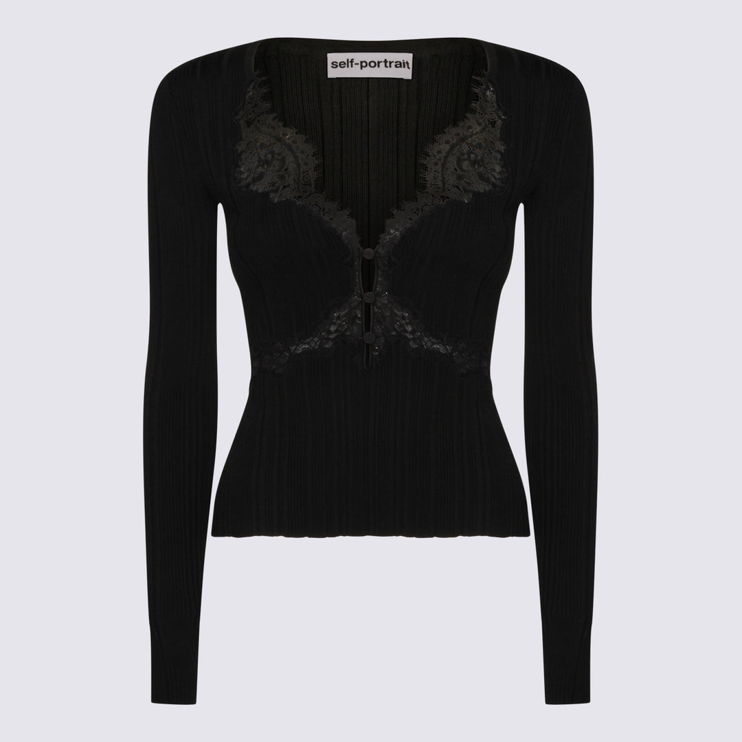 Self-Portrait Top - Blacks and greys | 26012d6aeeef95984c63669d3b00dc6fdd9cec2e