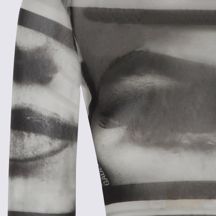 Jean Paul Gaultier Top - BLACK/GREY/WHITE | a03bc9682fc5b4d2afcadf17c4fab03f0039d2a2
