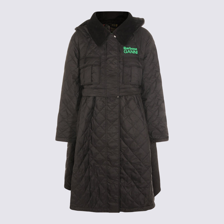 Barbour X Ganni Coats - BLACK/CLASSIC TARTAN | 4185d5672cb1e99c3d1a5c37cbdbcd094ddb1cd3