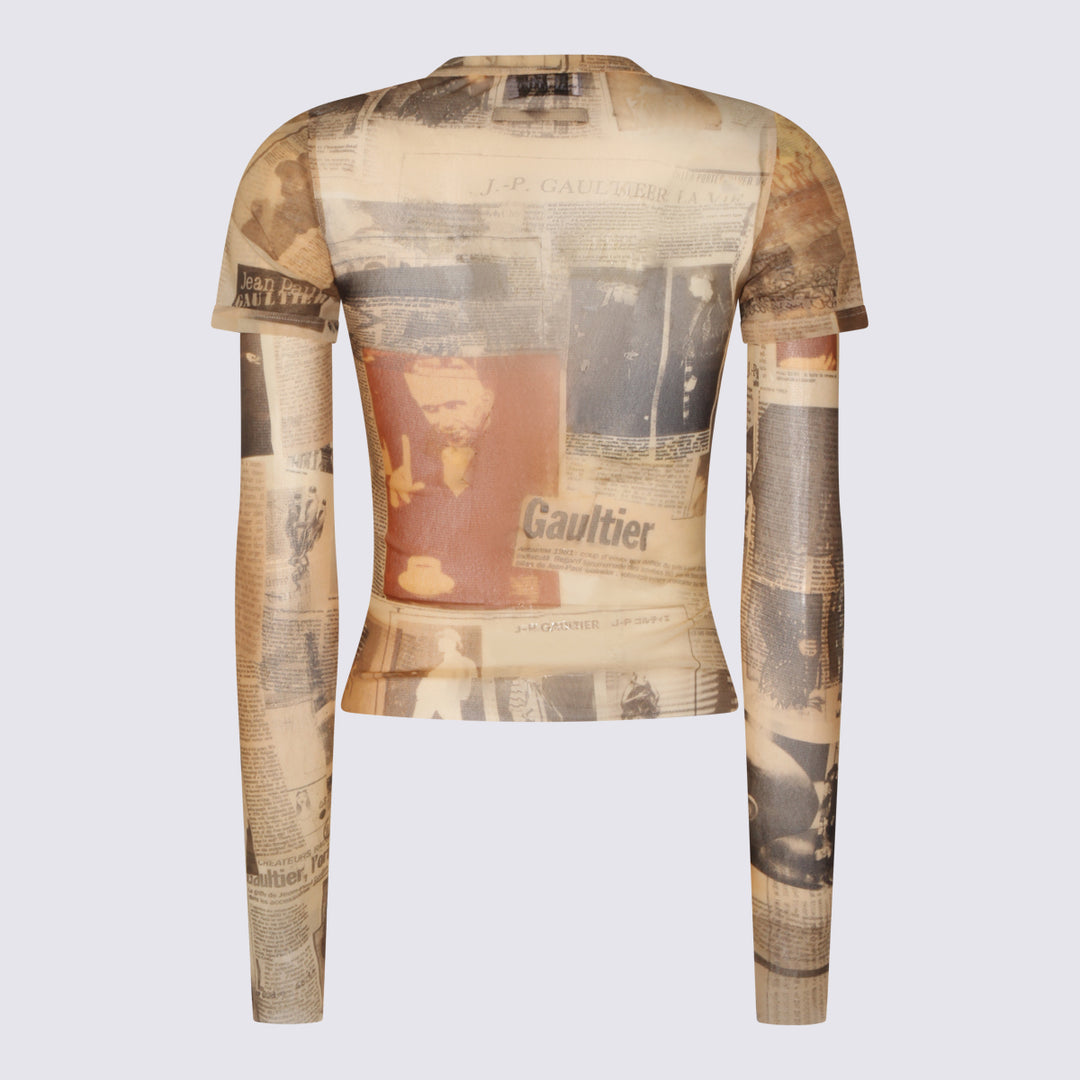 Jean Paul Gaultier Top - ECRU/LIGHTGREY/RED | 8a6891e21f13ce2d078052ec1a6cbb73d5a5c050