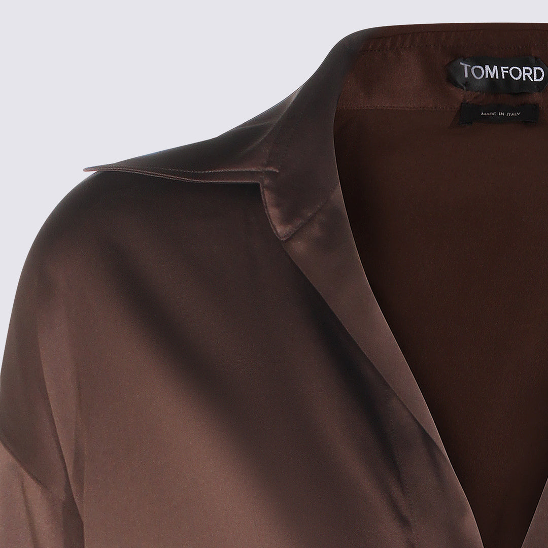 Tom Ford T-shirts and Polos - Brown | 109e8e699edd3f863087f92e1e8b76686ab6f77f