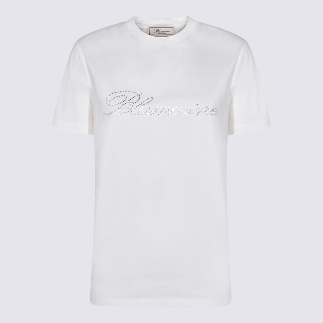 Blumarine T-shirts and Polos - NATURAL WHITE/CRYSTA | 7bf719761711f0ee3fea1aa03d5e534e22a0b67f