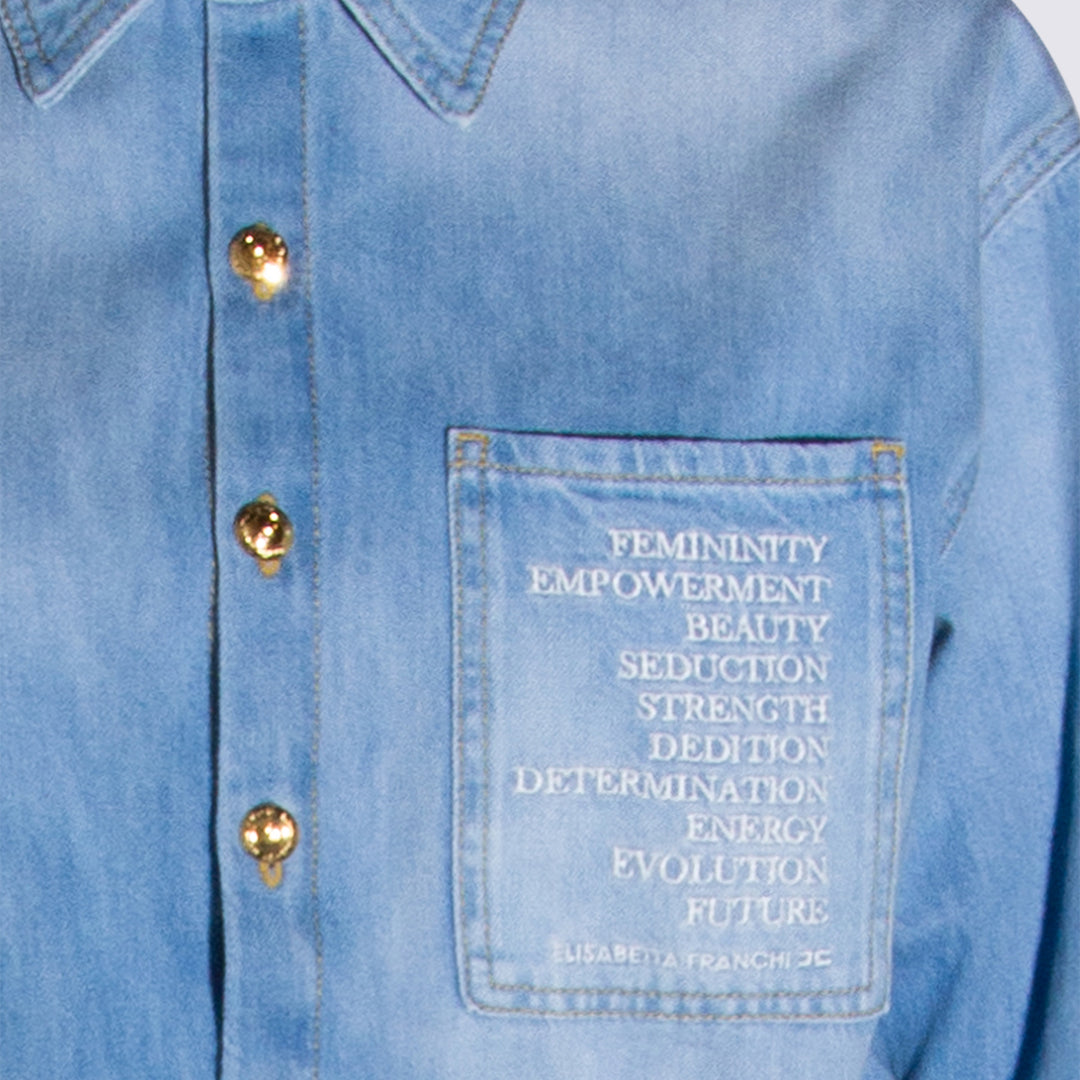 Elisabetta Franchi Sweaters - Blue and green | 600f38ed3906952810184a04b7b4a92af944350d