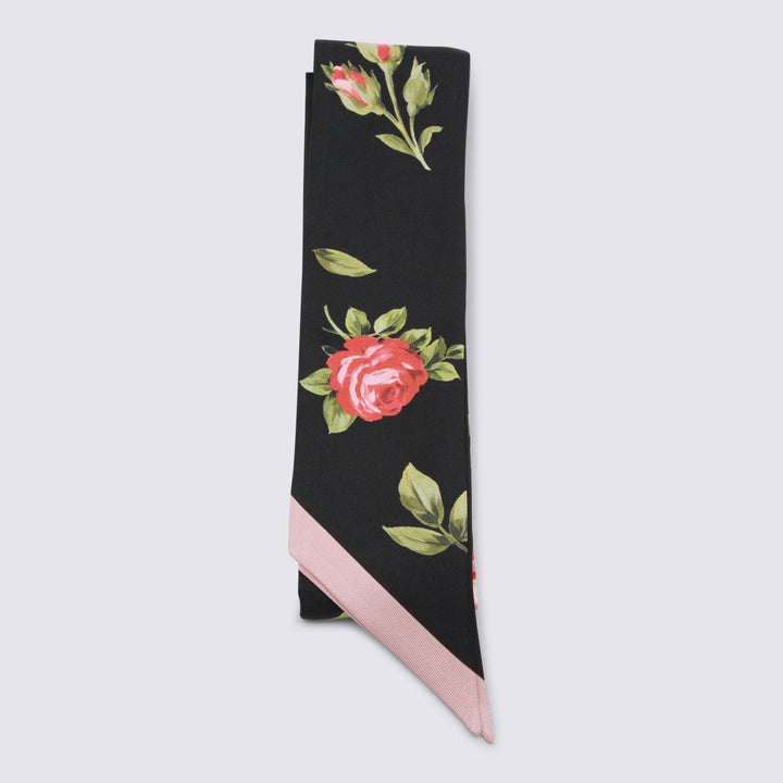 Dolce & Gabbana Scarfs - ROSE F.DO NERO | 43f0125080c86af9ca40ba24182d2f811c0cbce7