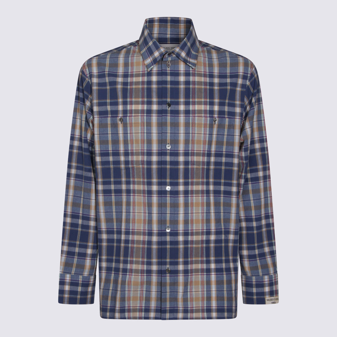 Golden Goose Shirts - NEW WHEAT/INDIGO BLUE/OLD RED | 6cec8e5844233304d26a765dd864111e99e1c55d