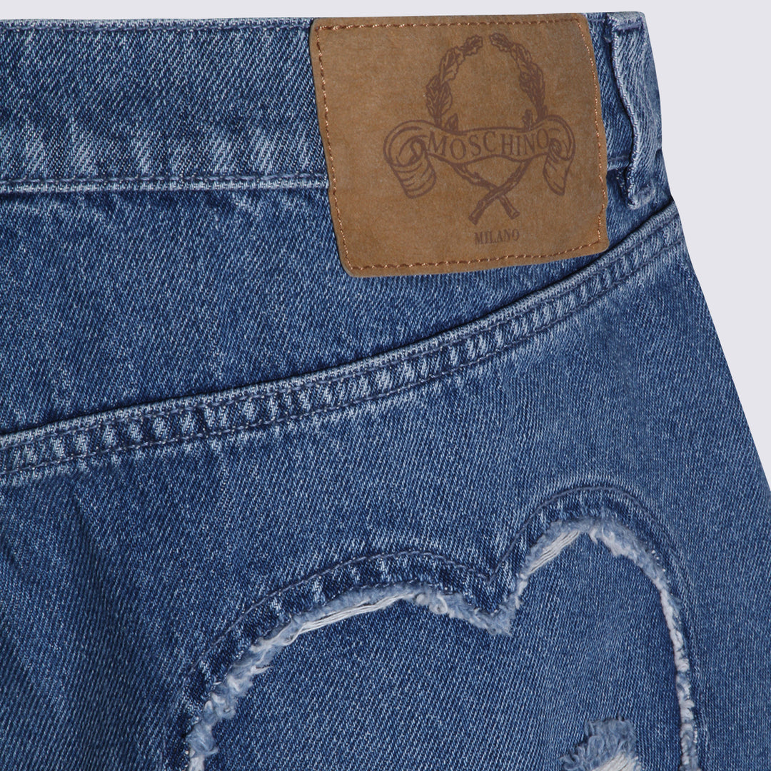 Moschino Shorts - Blue and green | 7ce86a6f7084e7cae87267174e1bda9d52bdc18f