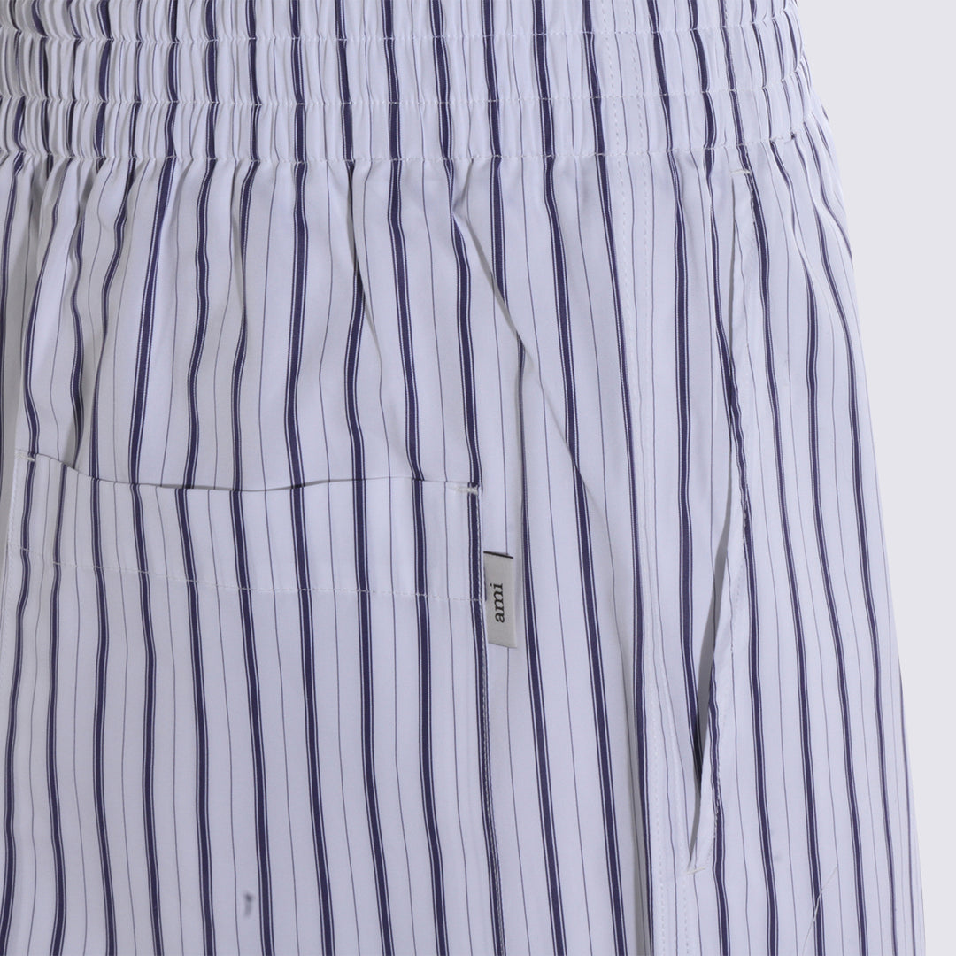 Ami Paris Shorts - White-Blue | 2b57a9db8c6eccf7ec36b4b6b7c7b248ed995ff0