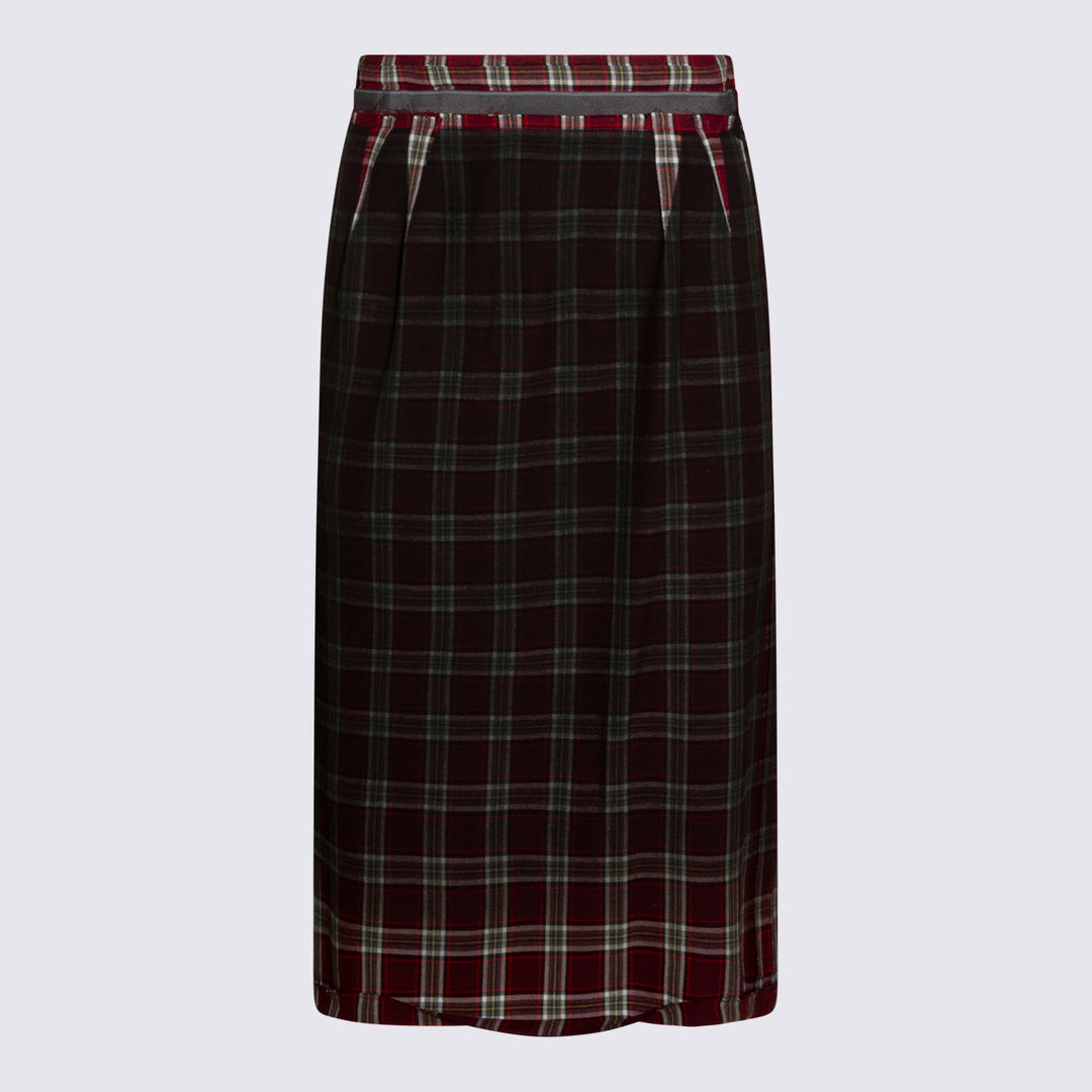 Maison Margiela Skirts - BURGUNDY/WHITE | 88348abd8a072adede6a64d95c27d7f17b69eae7