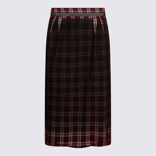 Skirts Burgundy/White