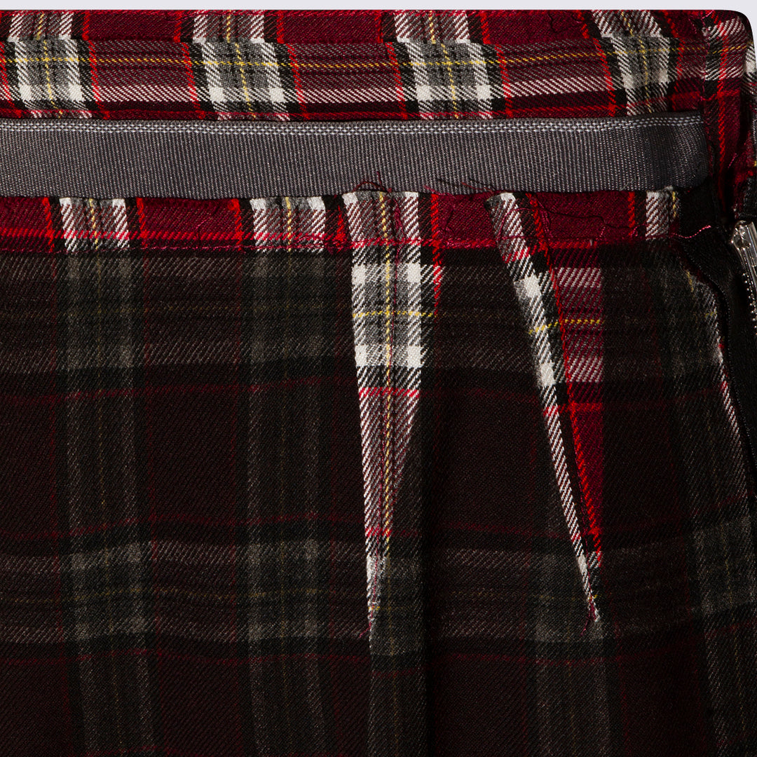 Maison Margiela Skirts - BURGUNDY/WHITE | aacef9ac617179fc808676a8aaa060d7588330a5