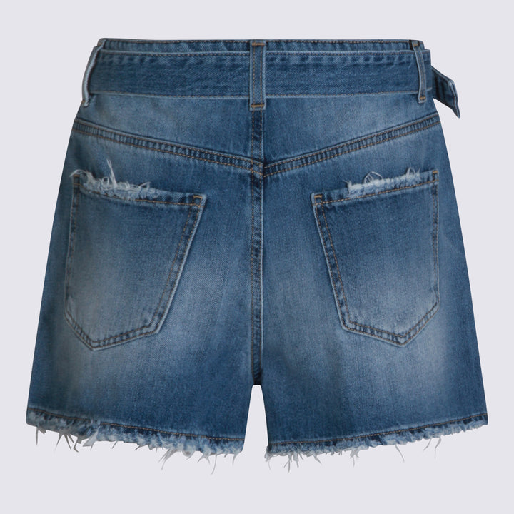 Twin-Set Shorts - Blue and green | 95a094ea3da76b5880b2f7aea7858c2f2be1afa6