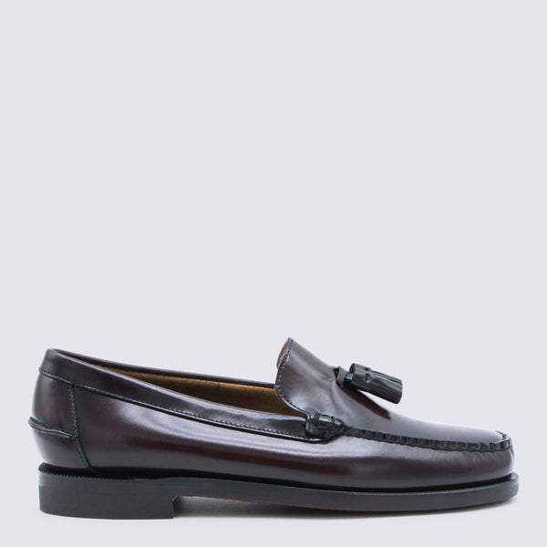 Flat Shoes Brown Burgundy